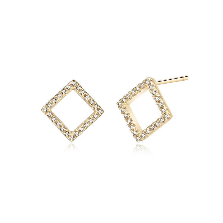 Square zircon earrings SRS00974