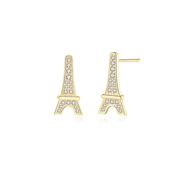 Eiffel Tower Zircon Earrings SES01020