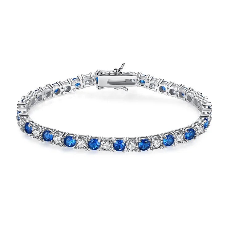Blue white Zircon Bracelet SBSP00910-3
