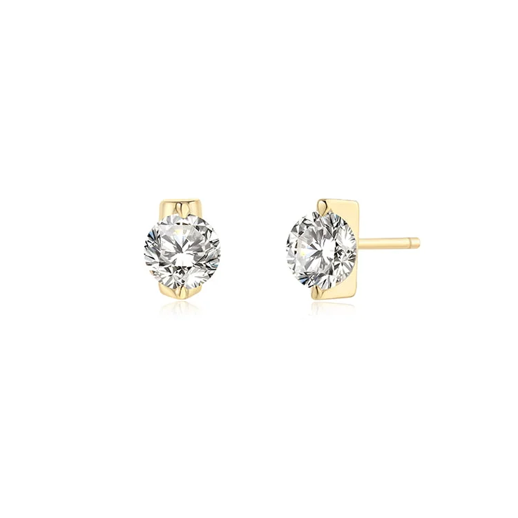 Minimalist zircon earrings SES01144