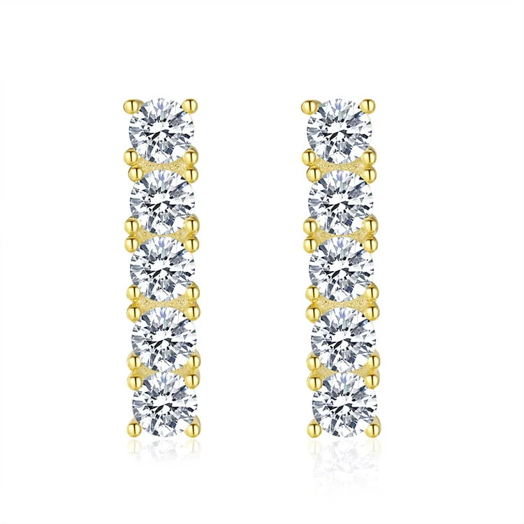 Single row zircon earrings SES01147