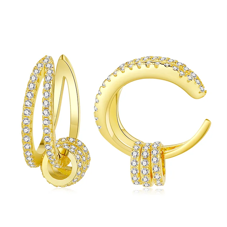 Double loop earrings SES01160