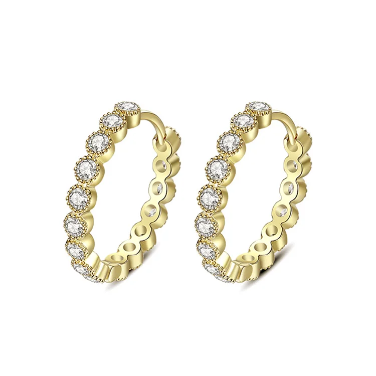 Round zirconia earrings SES01183