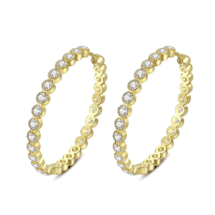 Round zirconia earrings SES01184