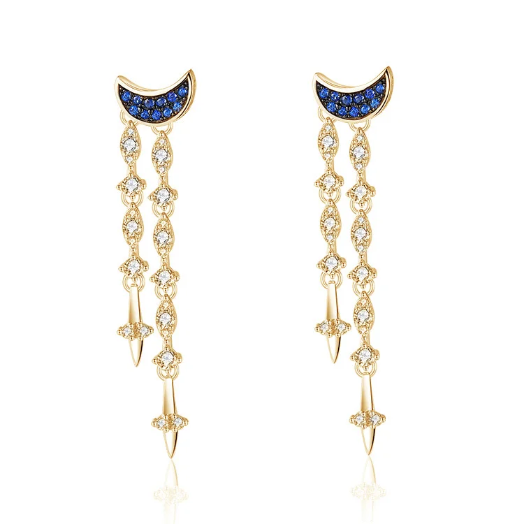 moon star chain earrings SES01220