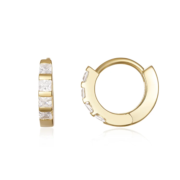 square zircon earrings SES01244