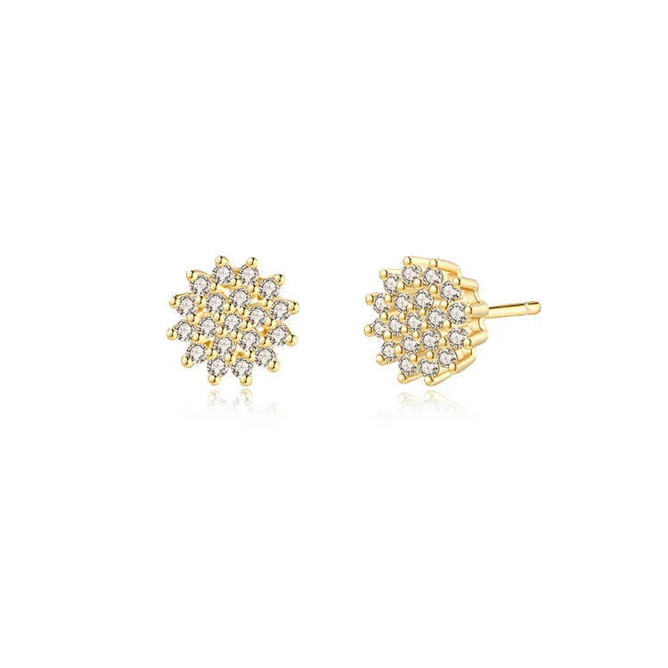lotus zircon earrings SES01259