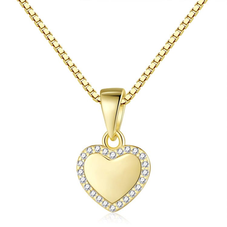 Heart shaped zircon necklace SNS01298