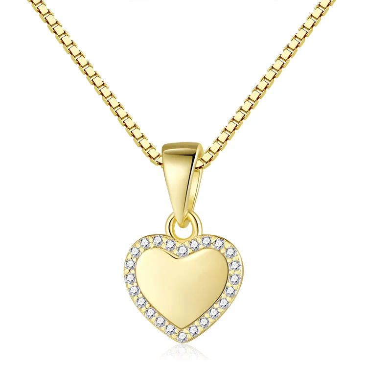Heart shaped zircon necklace SNS01298