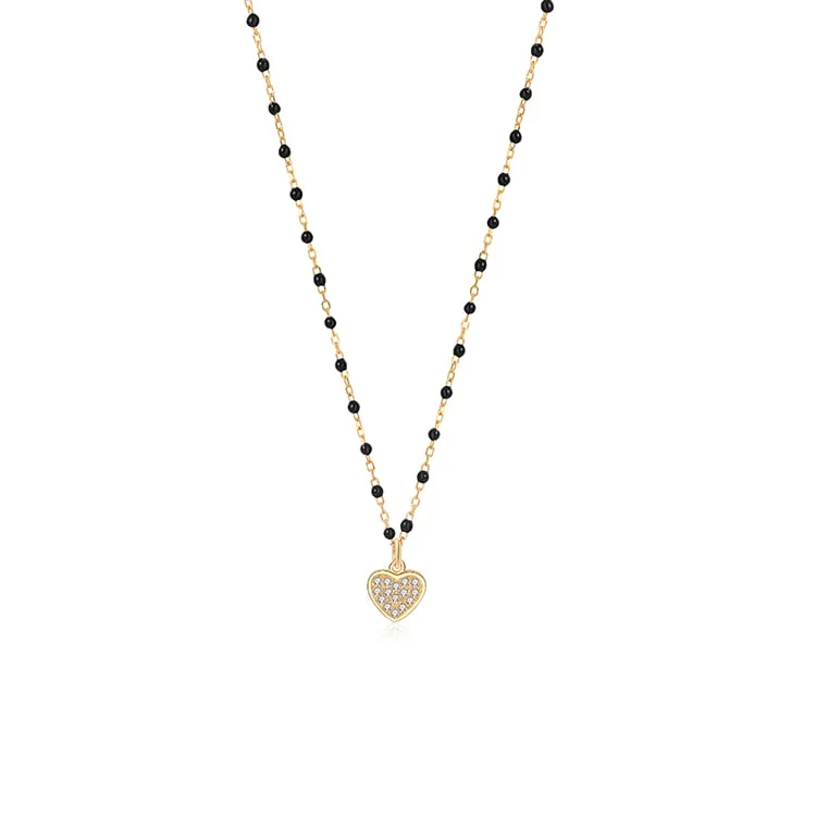Heart shaped zircon pendant necklace SNS01348