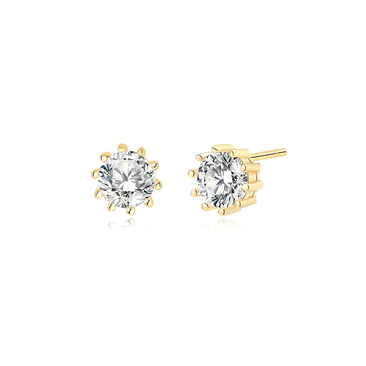 Single zirconium earrings SES01365