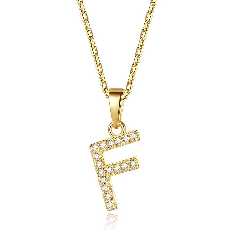 F letter pendant necklace SNS01447