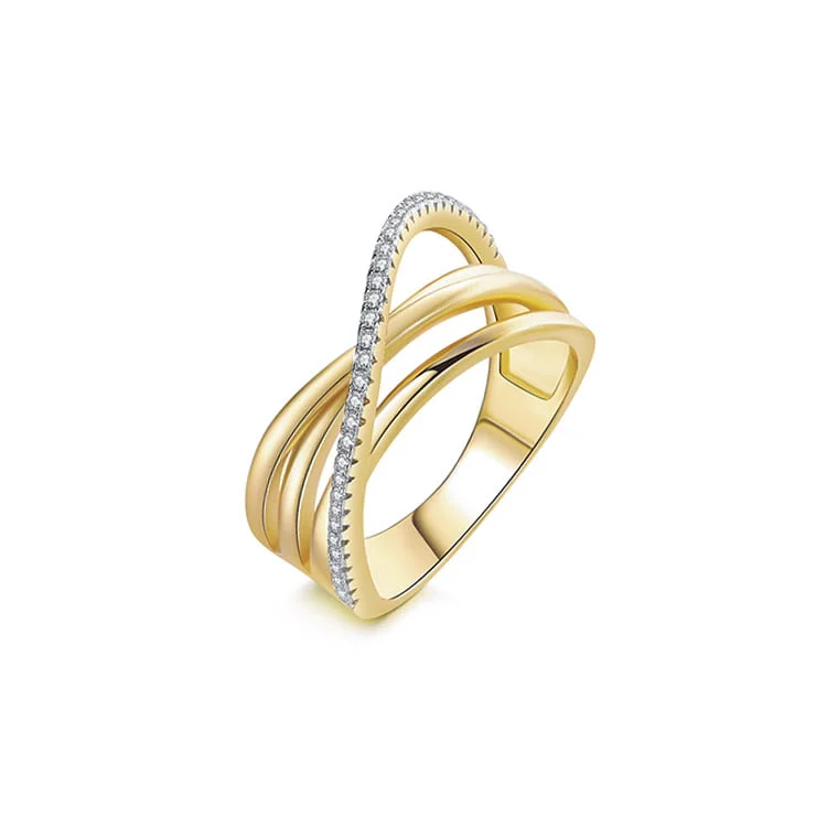 Parallel staggered stone ring SRS01485