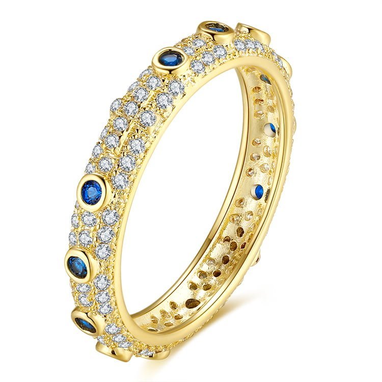 blue zirconium accent ring SRS01486