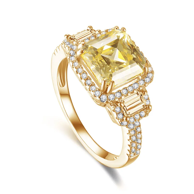 Square Single Circle Zircon Ring SRS01504