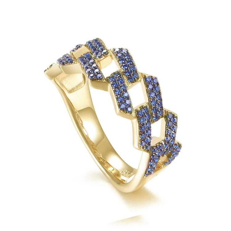 Parallel Blue Zirconium Ring SRS01382