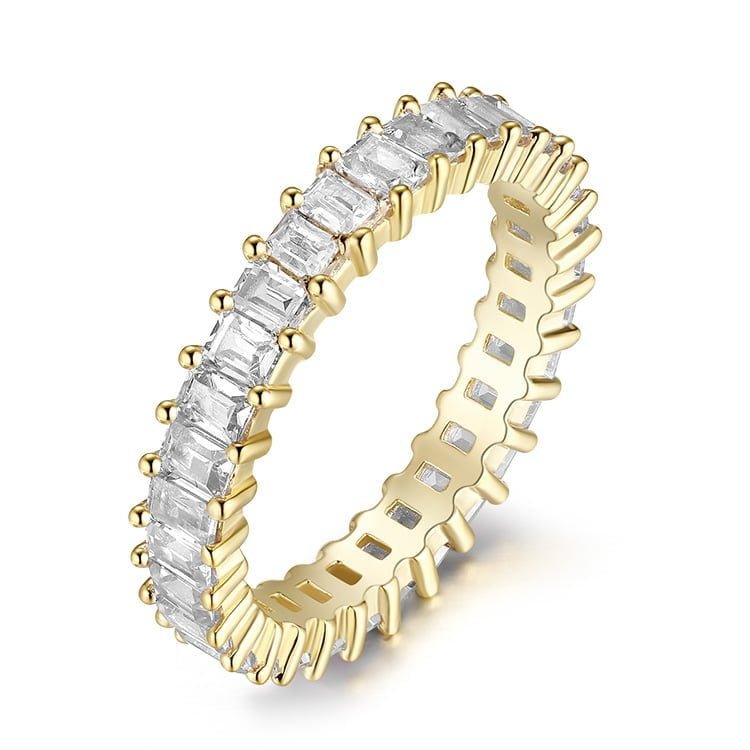 Arranged stone embellished ring SRS01410