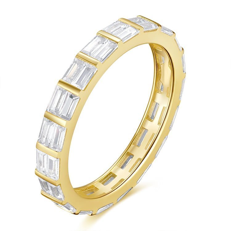Double Row Cubic Zirconia Embellished Ring SRS01424