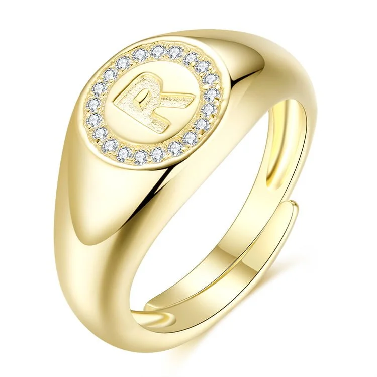 Imprinted zircon ring SRS01428