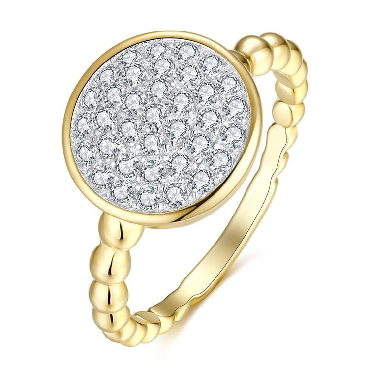 Round flat colored zirconium ring SRS01441