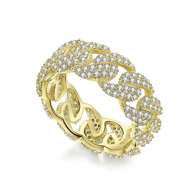 Zircon Cuban Chain Ring SRS01446