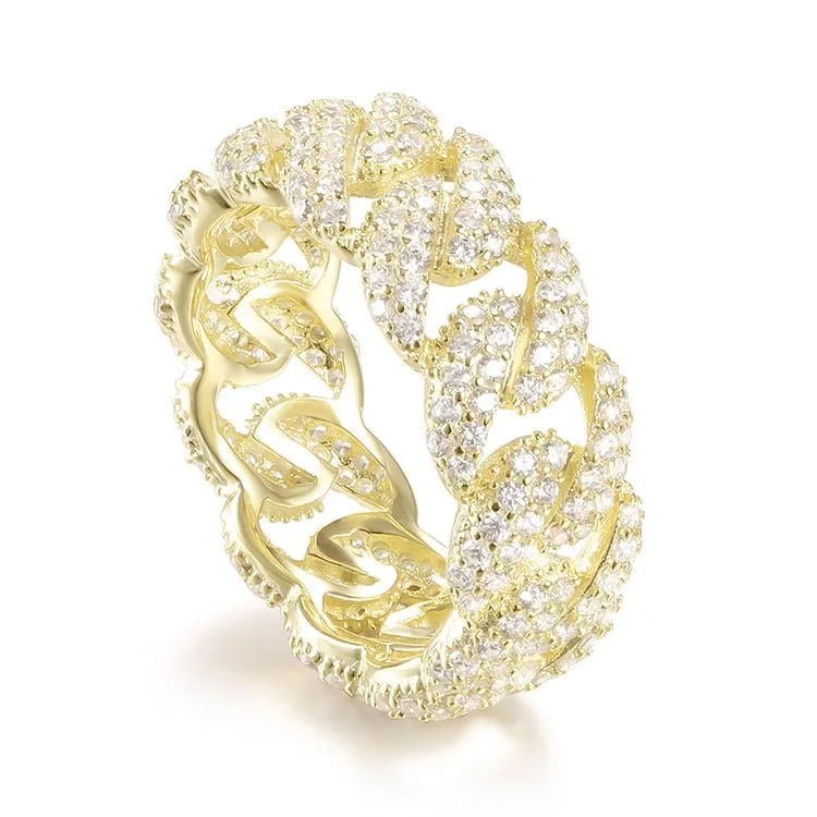 Zircon Cuban Chain Ring SRS01445
