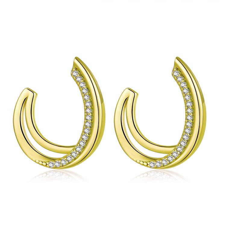 Drop Shape Zircon Earrings-SES01525