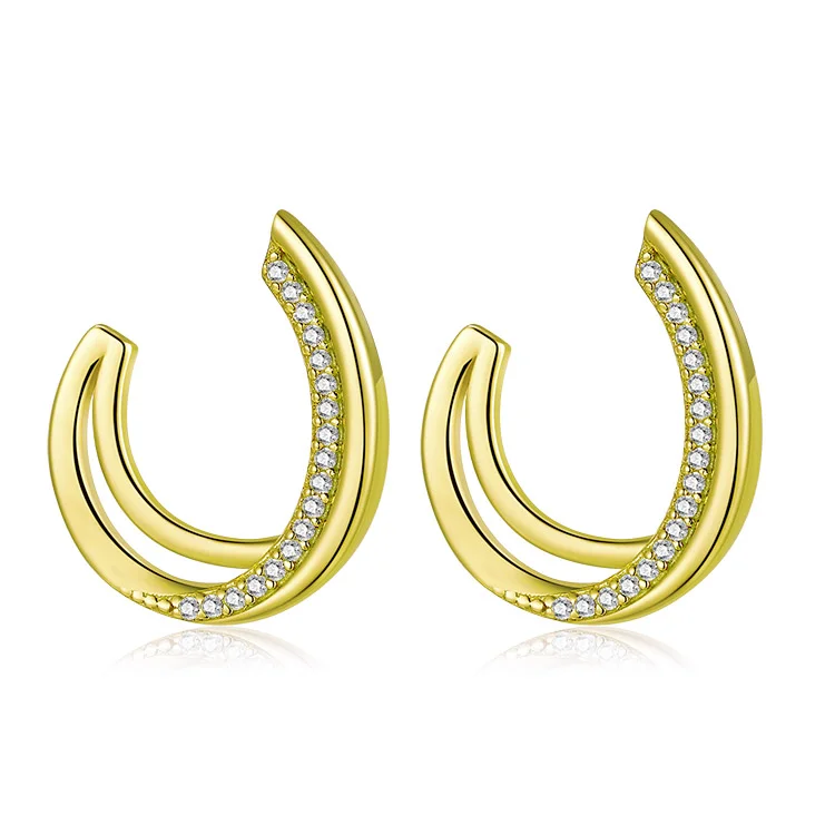 Drop Shape Zircon Earrings-SES01525