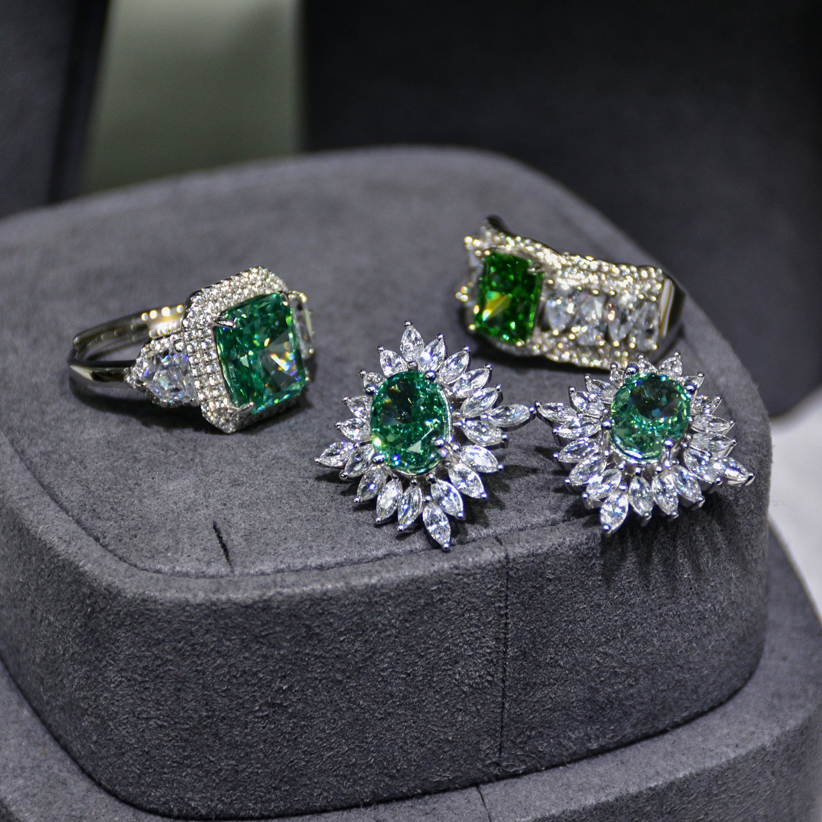 The Earthy Greens Emerald and Peridot