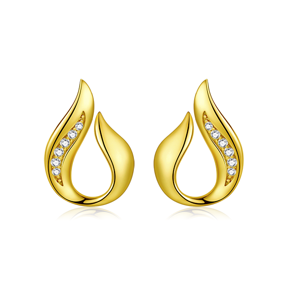 Gold earrings yellow gold earrings