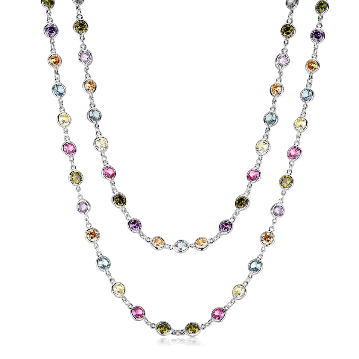 color diamond necklace custom sterling silver