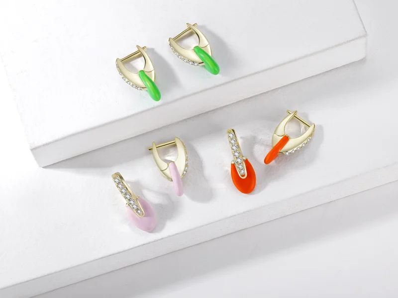 enamel earrings