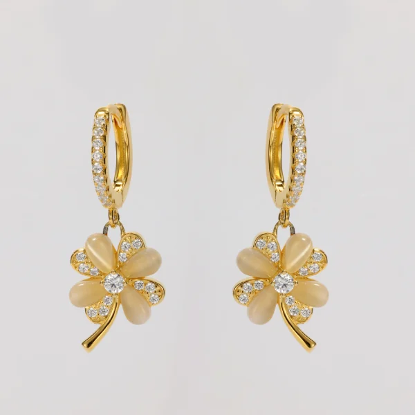 flower hoop earrings