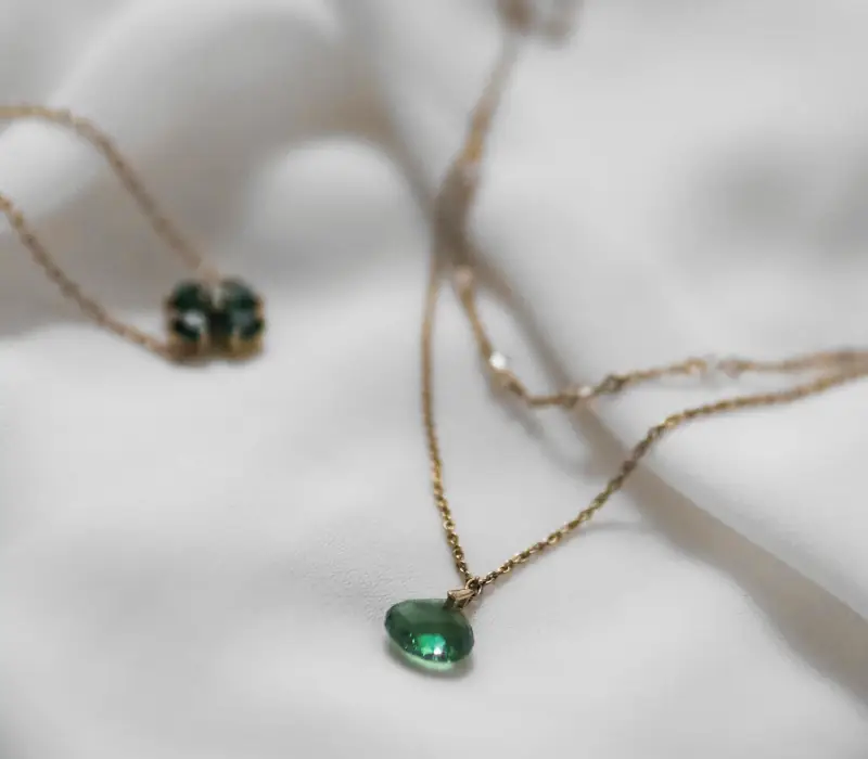 green stone necklace