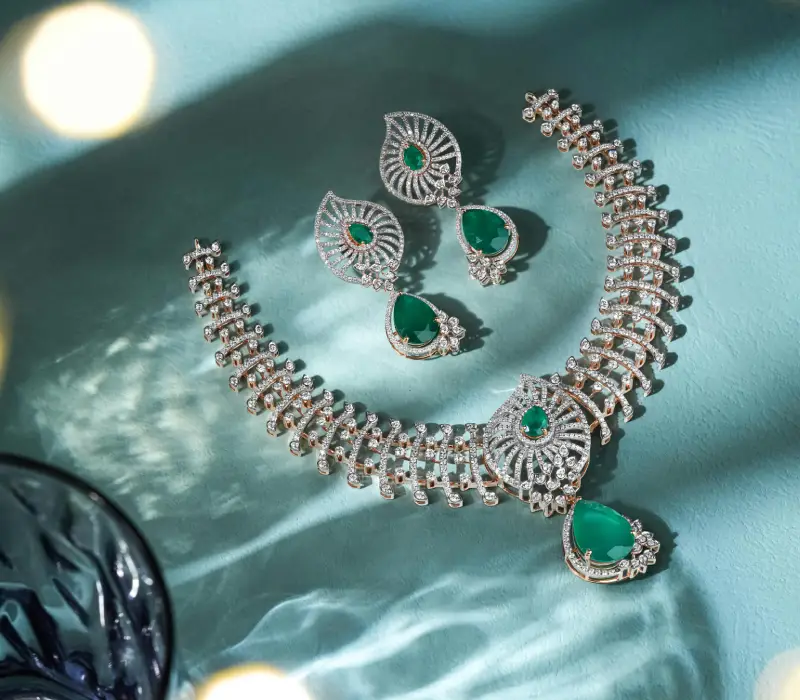 custom green stones jewelry